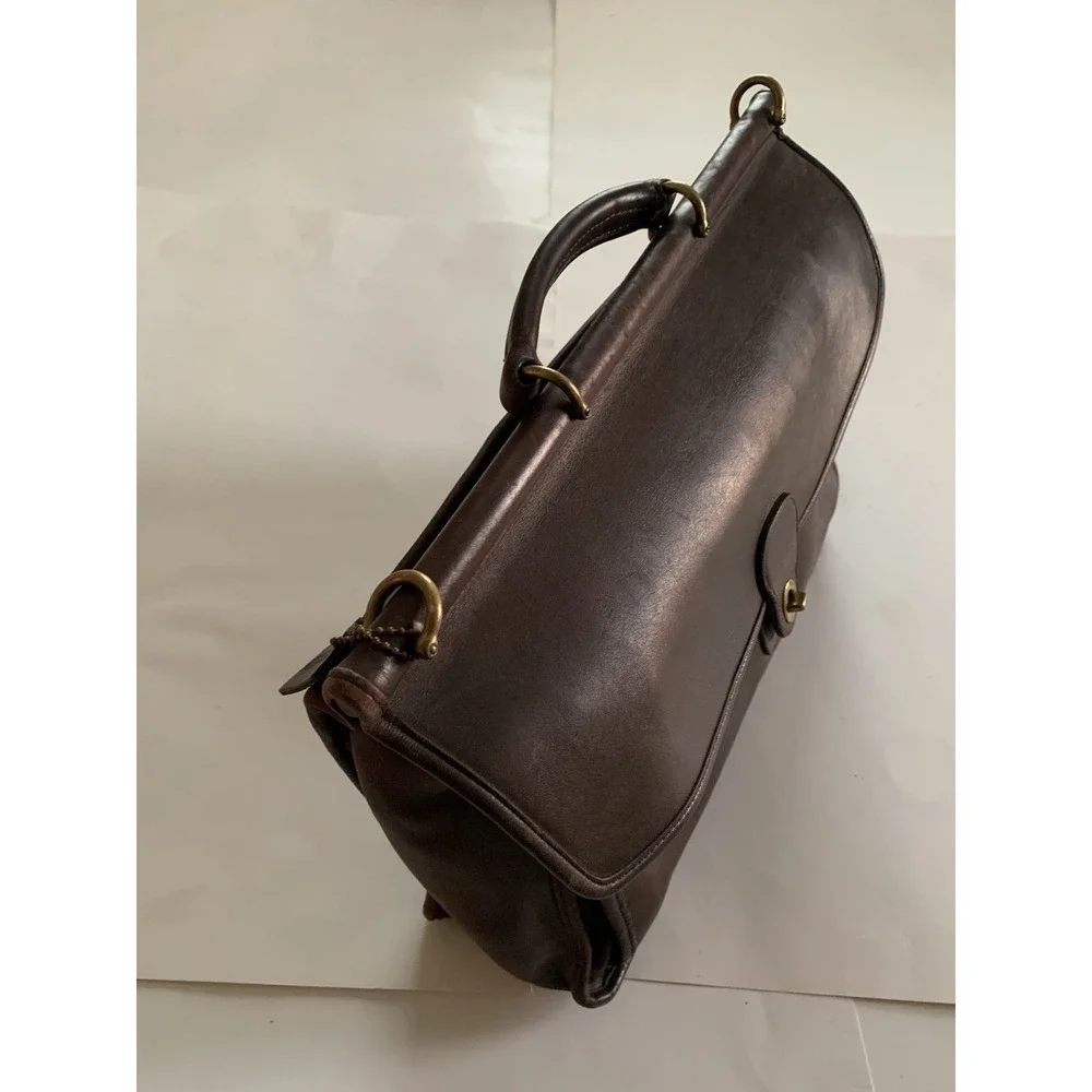 Vintage Coach Beekman Briefcase Shoulder Bag 5266 USA Brown Leather
